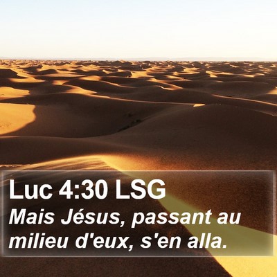 Luc 4:30 LSG Bible Verse Image