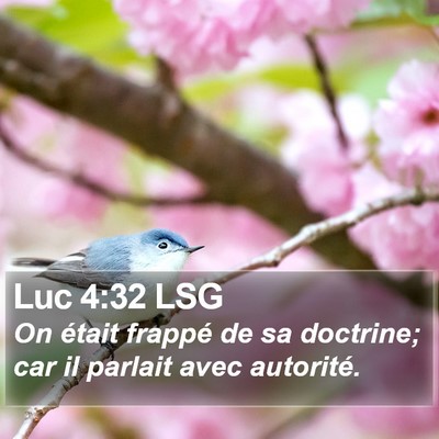 Luc 4:32 LSG Bible Verse Image
