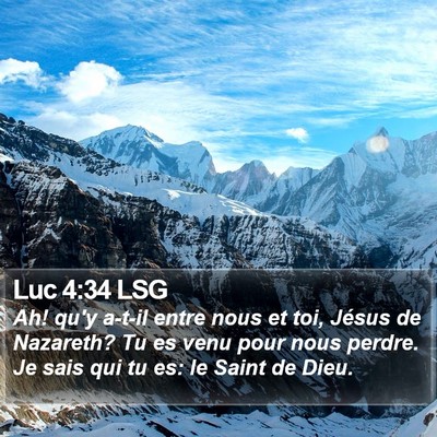 Luc 4:34 LSG Bible Verse Image