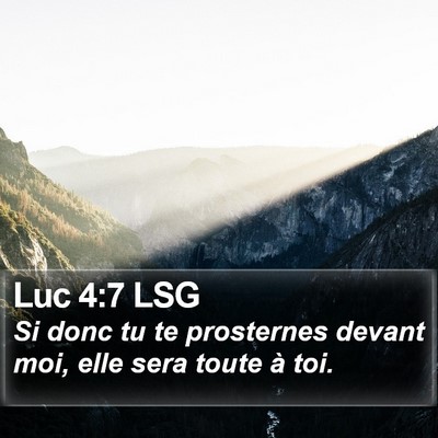 Luc 4:7 LSG Bible Verse Image