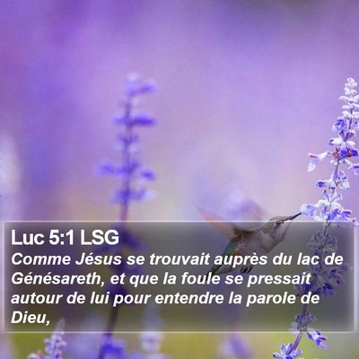 Luc 5:1 LSG Bible Verse Image