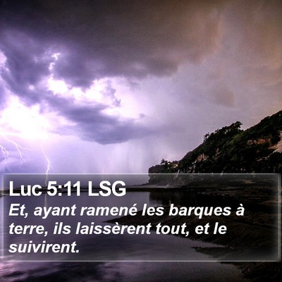 Luc 5:11 LSG Bible Verse Image