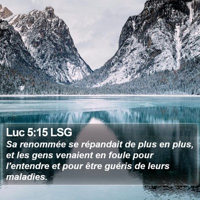 Luc 5:15 LSG Bible Verse Image