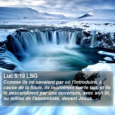 Luc 5:19 LSG Bible Verse Image