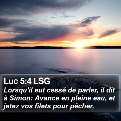 Luc 5:4 LSG Bible Verse Image