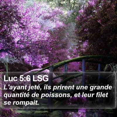 Luc 5:6 LSG Bible Verse Image