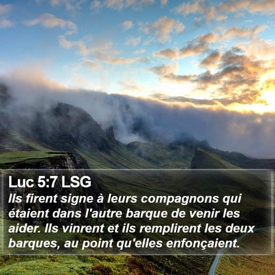 Luc 5:7 LSG Bible Verse Image