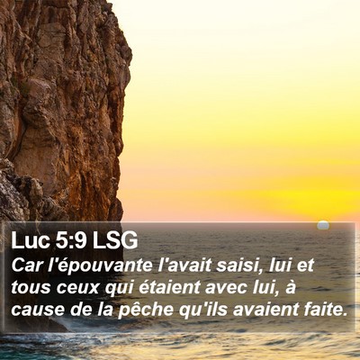 Luc 5:9 LSG Bible Verse Image