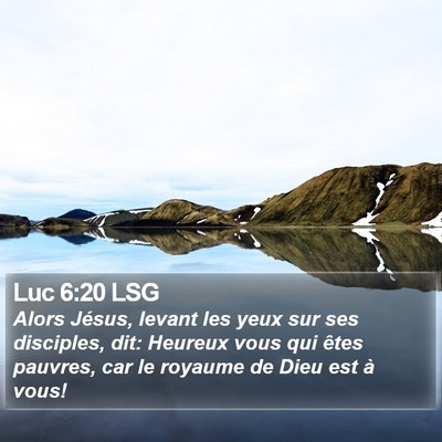 Luc 6:20 LSG Bible Verse Image