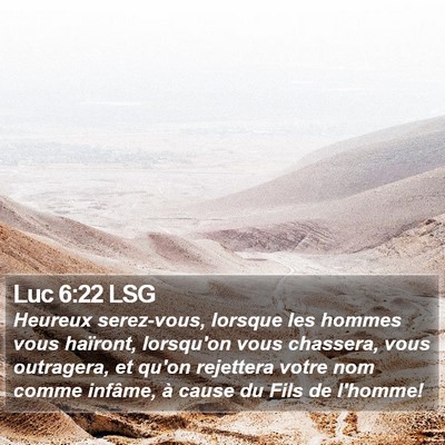 Luc 6:22 LSG Bible Verse Image