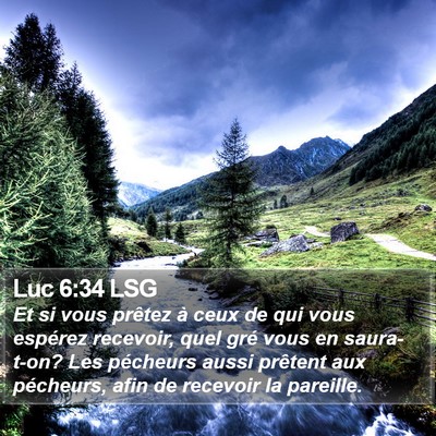 Luc 6:34 LSG Bible Verse Image