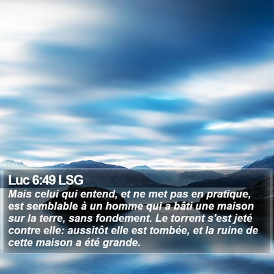 Luc 6:49 LSG Bible Verse Image