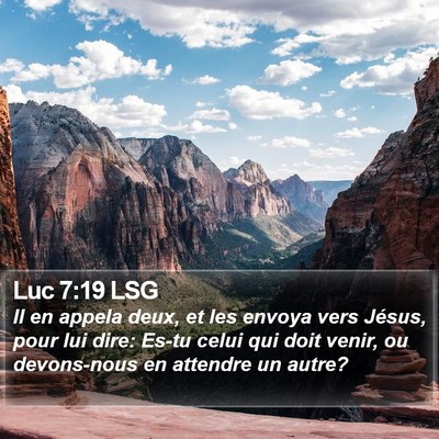 Luc 7:19 LSG Bible Verse Image