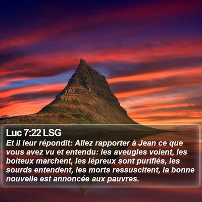Luc 7:22 LSG Bible Verse Image
