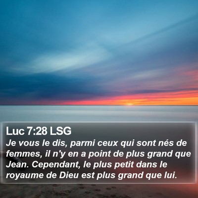 Luc 7:28 LSG Bible Verse Image