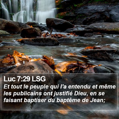 Luc 7:29 LSG Bible Verse Image