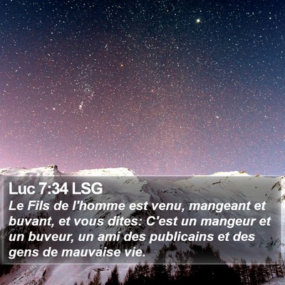 Luc 7:34 LSG Bible Verse Image