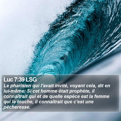Luc 7:39 LSG Bible Verse Image
