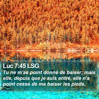 Luc 7:45 LSG Bible Verse Image
