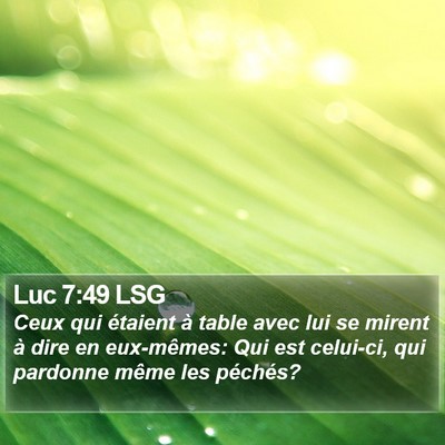 Luc 7:49 LSG Bible Verse Image