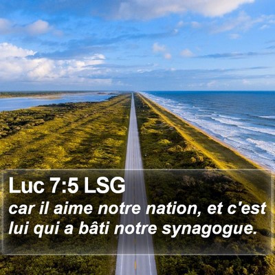 Luc 7:5 LSG Bible Verse Image