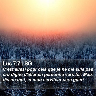 Luc 7:7 LSG Bible Verse Image