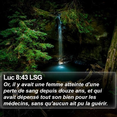 Luc 8:43 LSG Bible Verse Image