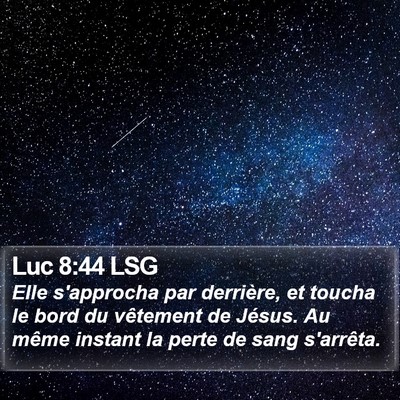Luc 8:44 LSG Bible Verse Image