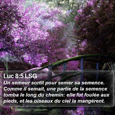 Luc 8:5 LSG Bible Verse Image