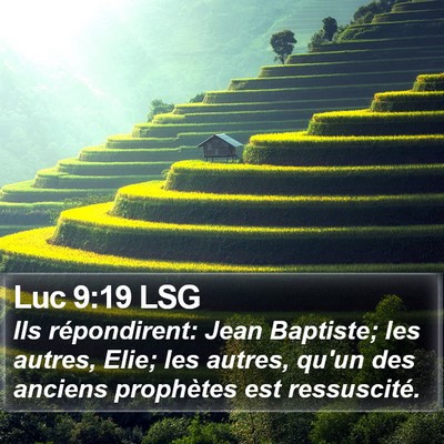 Luc 9:19 LSG Bible Verse Image