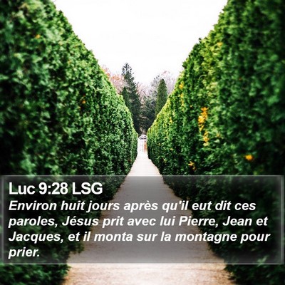 Luc 9:28 LSG Bible Verse Image