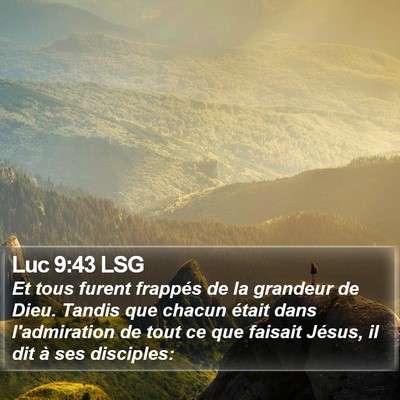 Luc 9:43 LSG Bible Verse Image