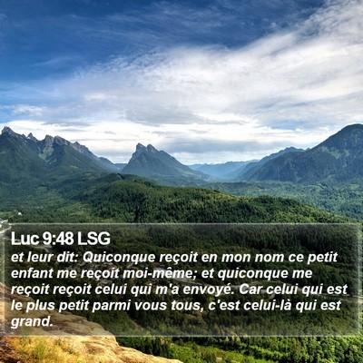 Luc 9:48 LSG Bible Verse Image