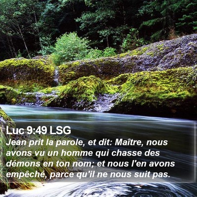 Luc 9:49 LSG Bible Verse Image