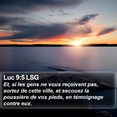 Luc 9:5 LSG Bible Verse Image