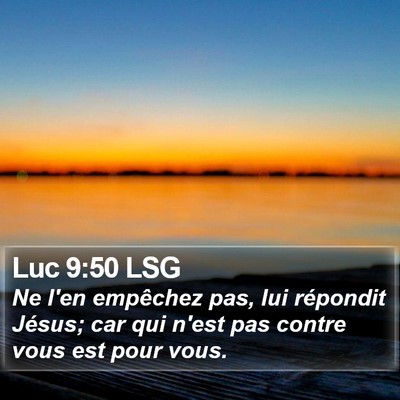 Luc 9:50 LSG Bible Verse Image