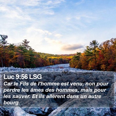 Luc 9:56 LSG Bible Verse Image