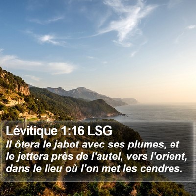 Lévitique 1:16 LSG Bible Verse Image