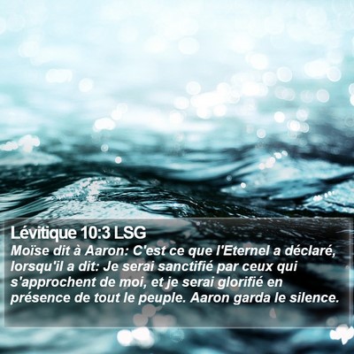 Lévitique 10:3 LSG Bible Verse Image
