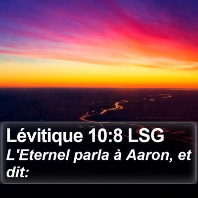 Lévitique 10:8 LSG Bible Verse Image