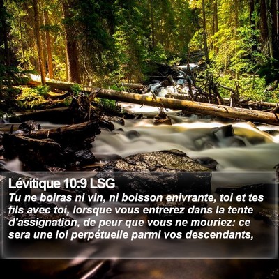 Lévitique 10:9 LSG Bible Verse Image