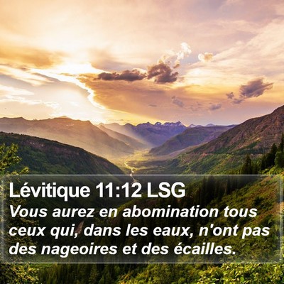Lévitique 11:12 LSG Bible Verse Image