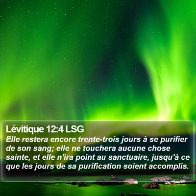 Lévitique 12:4 LSG Bible Verse Image