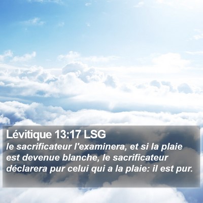 Lévitique 13:17 LSG Bible Verse Image