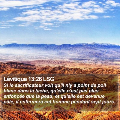 Lévitique 13:26 LSG Bible Verse Image