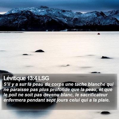 Lévitique 13:4 LSG Bible Verse Image