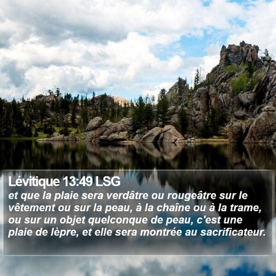 Lévitique 13:49 LSG Bible Verse Image