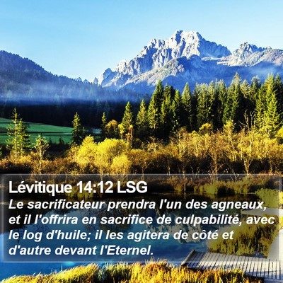 Lévitique 14:12 LSG Bible Verse Image