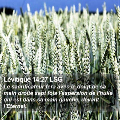 Lévitique 14:27 LSG Bible Verse Image