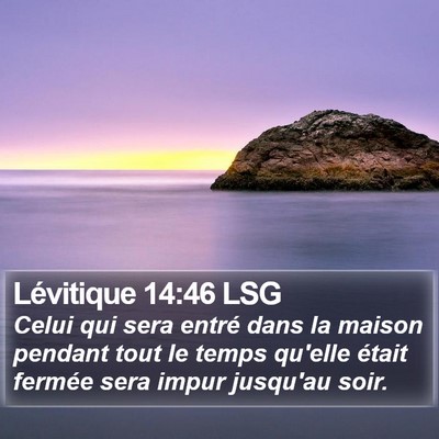 Lévitique 14:46 LSG Bible Verse Image